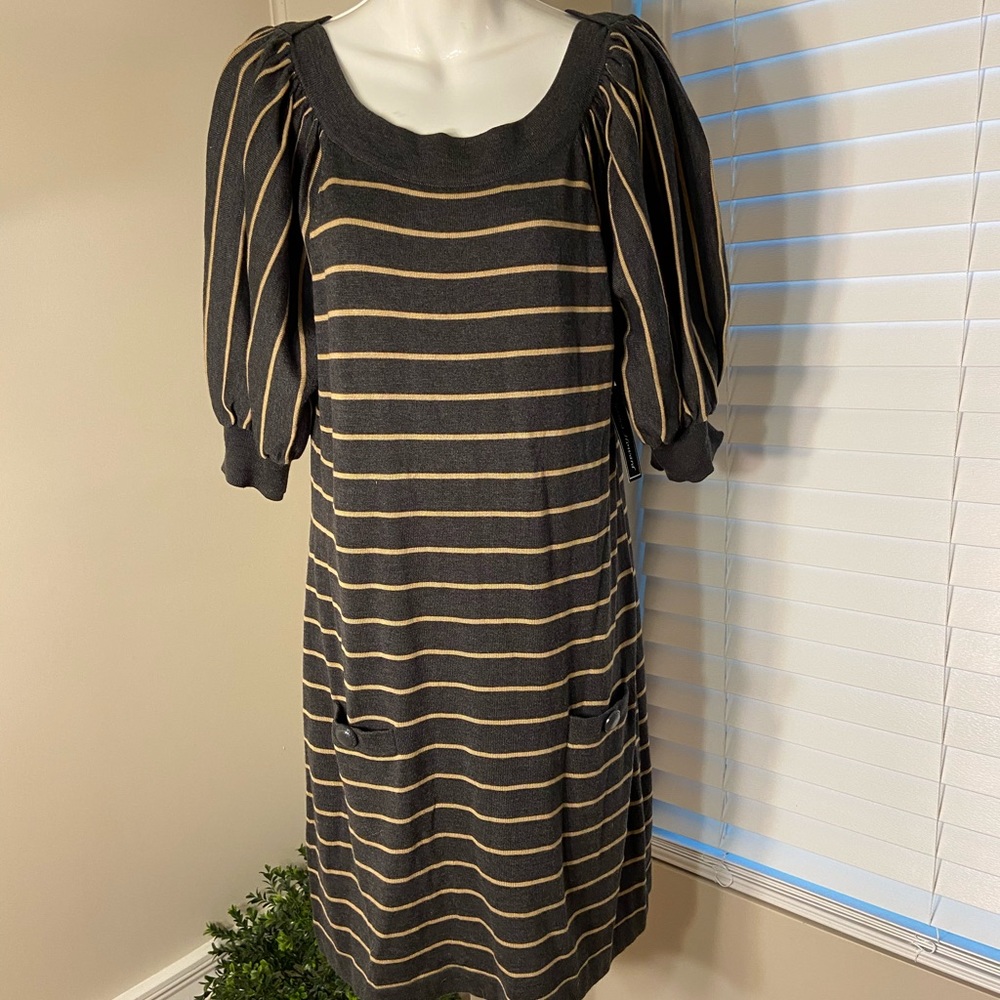 JESSICA HOWARD Stripe Sweater Dress L $89 NWT
